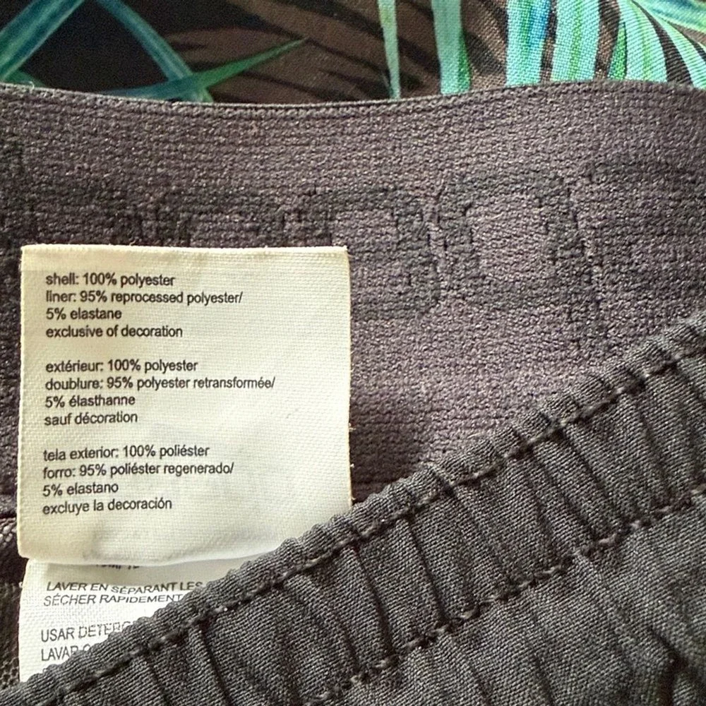 Speedo Men's Swim Shorts Size Medium Palm Leaf Black Blue Green Vacation Summer